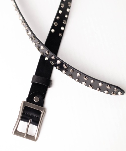 【セール】レザー- ポイントスタッズベルト（ベルト）｜NO WAY（ノーウェイ）