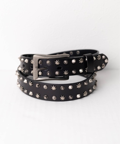 【セール】レザー- ポイントスタッズベルト（ベルト）｜NO WAY（ノーウェイ）