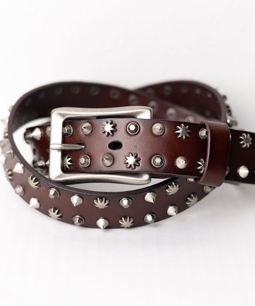 【セール】レザー- ポイントスタッズベルト（ベルト）｜NO WAY（ノーウェイ）