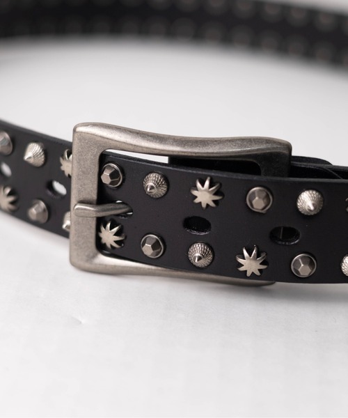 【セール】レザー- ポイントスタッズベルト（ベルト）｜NO WAY（ノーウェイ）