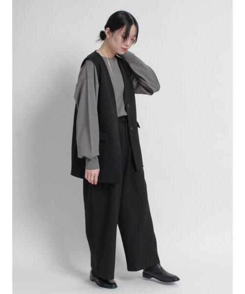 sm2rhythm（サマンサモスモスリズム）の「ウールライクジレ(セットアップ可)（ベスト・レディース・ベージュ/グレー/ブラック・F）」の14枚目の写真