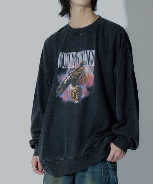 WONDER OF WANDER(ワンダーオブワンダー)の「Graphic Sweatshirt C(スウェット・メンズ・ブラック・L/M)」の6枚目の写真
