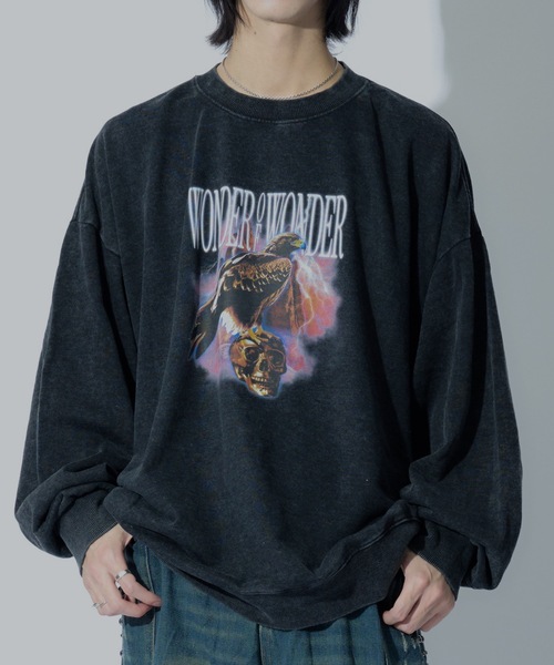 WONDER OF WANDER(ワンダーオブワンダー)の「Graphic Sweatshirt C(スウェット・メンズ・ブラック・L/M)」の5枚目の写真