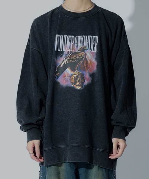 WONDER OF WANDER(ワンダーオブワンダー)の「Graphic Sweatshirt C(スウェット・メンズ・ブラック・L/M)」の4枚目の写真