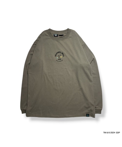 Grateful Dead(グレイトフルデッド)の「RIVER SIDE CULTURE/GRATEFULDEAD(グレイトフルデッド) 麻の葉柄ロンT (M4)(Tシャツ/カットソー・メンズ・ベージュ/チャコールグレー・MEDIUM/LARGE/X-LARGE)」の4枚目の写真