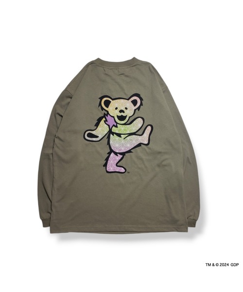 Grateful Dead(グレイトフルデッド)の「RIVER SIDE CULTURE/GRATEFULDEAD(グレイトフルデッド) 麻の葉柄ロンT (M4)(Tシャツ/カットソー・メンズ・ベージュ/チャコールグレー・MEDIUM/LARGE/X-LARGE)」の5枚目の写真