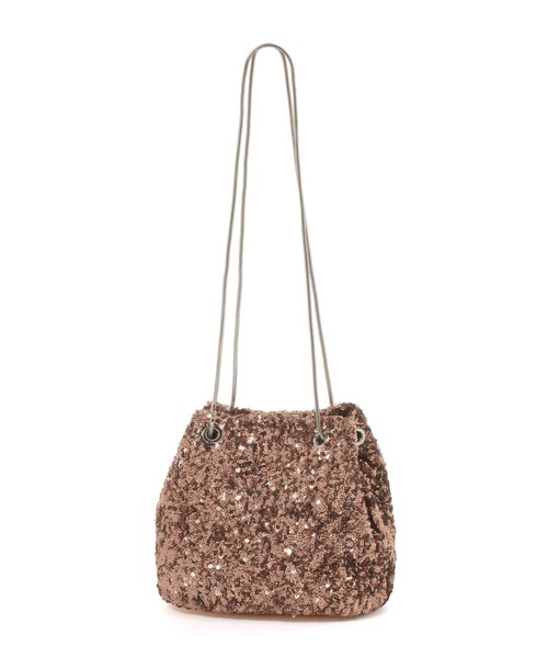 LAKOLE（ラコレ）の「スパンコール巾着ショルダーバッグ2 / 208907（ショルダーバッグ・レディース・ブラウン/その他1/ブラック・FREE）」の4枚目の写真