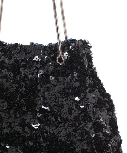 LAKOLE（ラコレ）の「スパンコール巾着ショルダーバッグ2 / 208907（ショルダーバッグ・レディース・ブラウン/その他1/ブラック・FREE）」の8枚目の写真