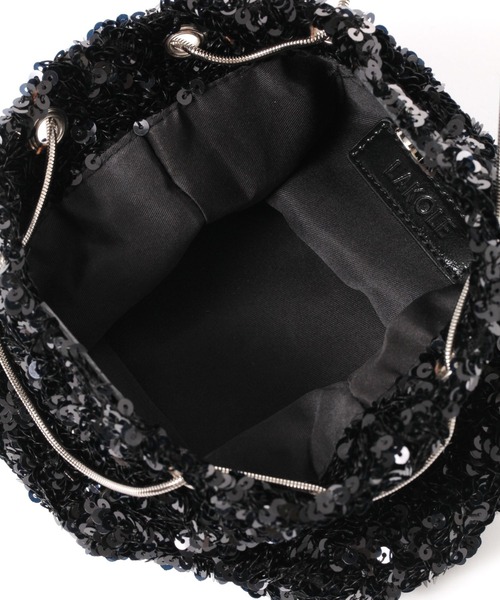 LAKOLE（ラコレ）の「スパンコール巾着ショルダーバッグ2 / 208907（ショルダーバッグ・レディース・ブラウン/その他1/ブラック・FREE）」の11枚目の写真