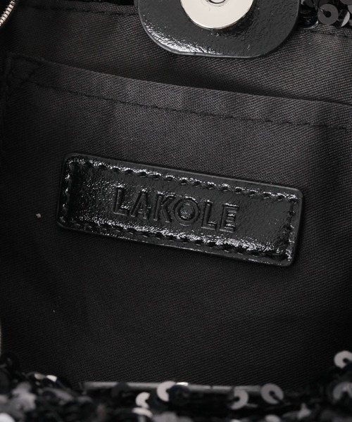 LAKOLE（ラコレ）の「スパンコール巾着ショルダーバッグ2 / 208907（ショルダーバッグ・レディース・ブラウン/その他1/ブラック・FREE）」の13枚目の写真