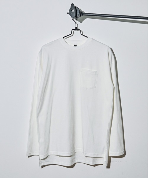 Coffee & Cigarettes（コーヒーアンドシガレッツ）の「3-10B7 天竺ポケット付ロンＴ 長袖Tシャツ ロングTシャツ（Tシャツ/カットソー・メンズ・ブラック/ホワイト/カーキ・M/L/XL）」の13枚目の写真