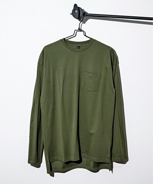 Coffee & Cigarettes（コーヒーアンドシガレッツ）の「3-10B7 天竺ポケット付ロンＴ 長袖Tシャツ ロングTシャツ（Tシャツ/カットソー・メンズ・ブラック/ホワイト/カーキ・M/L/XL）」の17枚目の写真