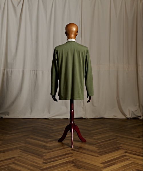 Coffee & Cigarettes（コーヒーアンドシガレッツ）の「3-10B7 天竺ポケット付ロンＴ 長袖Tシャツ ロングTシャツ（Tシャツ/カットソー・メンズ・ブラック/ホワイト/カーキ・M/L/XL）」の7枚目の写真