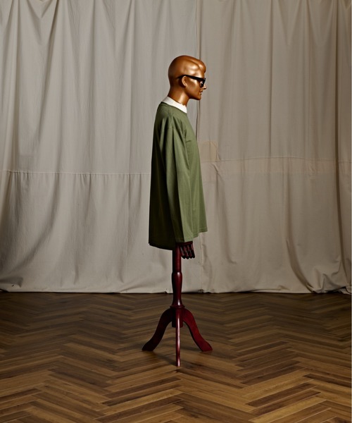 Coffee & Cigarettes（コーヒーアンドシガレッツ）の「3-10B7 天竺ポケット付ロンＴ 長袖Tシャツ ロングTシャツ（Tシャツ/カットソー・メンズ・ブラック/ホワイト/カーキ・M/L/XL）」の8枚目の写真