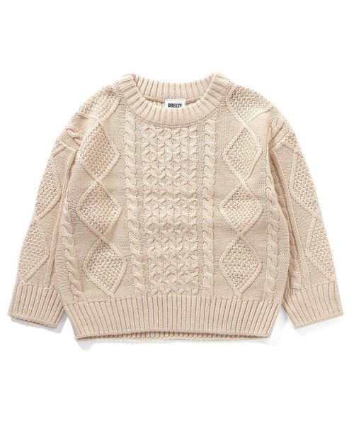 BREEZE(ブリーズ)の「ウォッシャブルニット(ニット/セーター・キッズ・レインボー/グリーン/レッド/イエロー/オフホワイト・90/130/100/140/80/110/120/150)」の2枚目の写真
