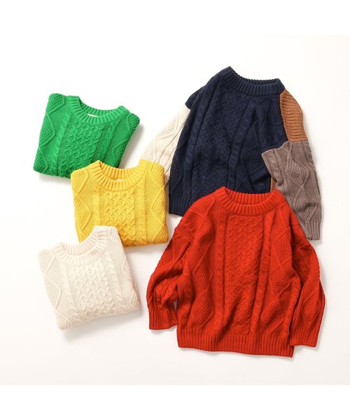 BREEZE(ブリーズ)の「ウォッシャブルニット(ニット/セーター・キッズ・レインボー/グリーン/レッド/イエロー/オフホワイト・90/130/100/140/80/110/120/150)」の8枚目の写真