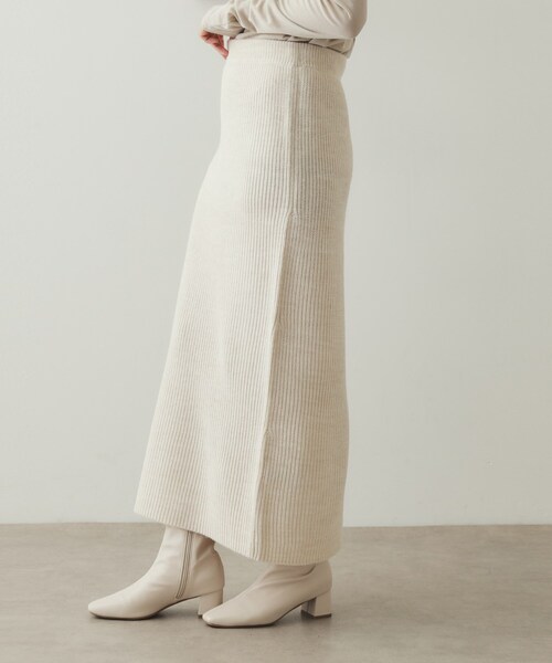 OPAQUE.CLIP（オペークドットクリップ）の「◆ミドルゲージナロースカート／セットアップ対応【洗濯機洗い可】（スカート・レディース・オフホワイト/ブラック/イエロー・36/38/40/42）」の19枚目の写真