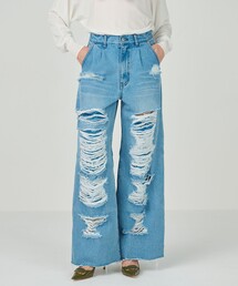 ハードクラッシュデニムパンツ