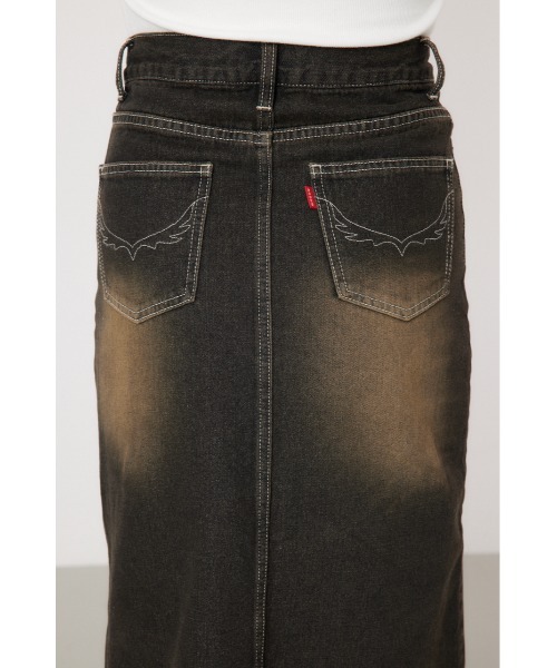 RODEO CROWNS WIDE BOWL（ロデオクラウンズワイドボウル）の「フロントスリットデニムスカート（デニムスカート・レディース・ブラック/ブルー・SMALL/MEDIUM）」の11枚目の写真