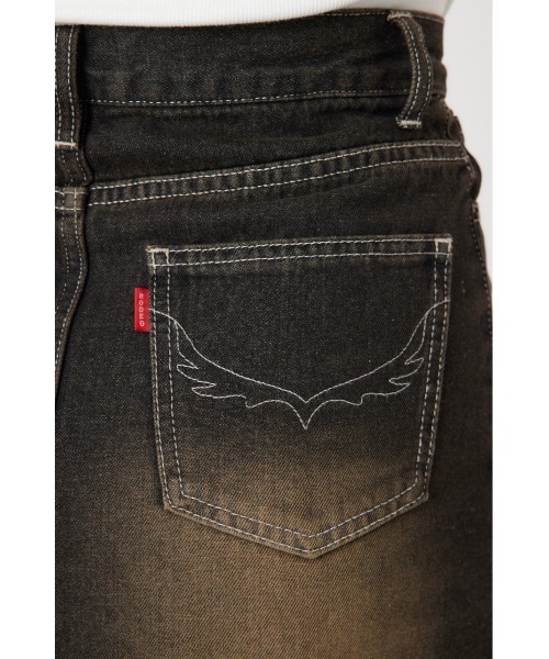 RODEO CROWNS WIDE BOWL（ロデオクラウンズワイドボウル）の「フロントスリットデニムスカート（デニムスカート・レディース・ブラック/ブルー・SMALL/MEDIUM）」の13枚目の写真