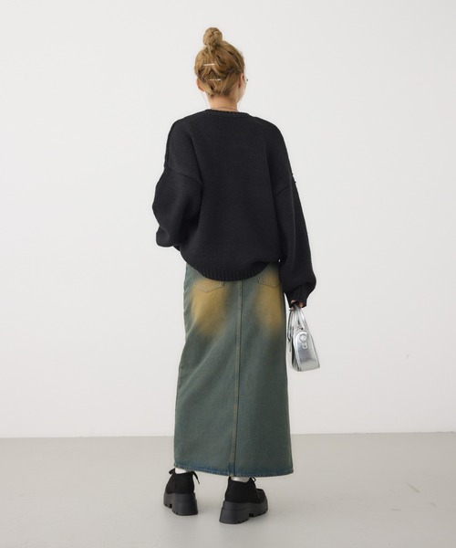 RODEO CROWNS WIDE BOWL（ロデオクラウンズワイドボウル）の「フロントスリットデニムスカート（デニムスカート・レディース・ブラック/ブルー・SMALL/MEDIUM）」の21枚目の写真