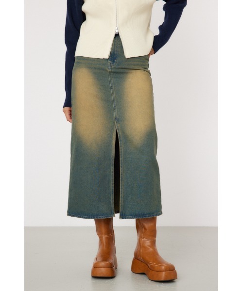 RODEO CROWNS WIDE BOWL（ロデオクラウンズワイドボウル）の「フロントスリットデニムスカート（デニムスカート・レディース・ブラック/ブルー・SMALL/MEDIUM）」の22枚目の写真