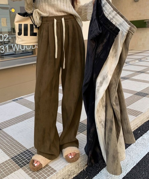 IRADOWL（アイラドール）の「ニュアンスデザインコーデュロイリラックスパンツ（その他パンツ・レディース・ダークグレー/ベージュ/ライトベージュ/ブラック/ブラウン・FREE）」の8枚目の写真