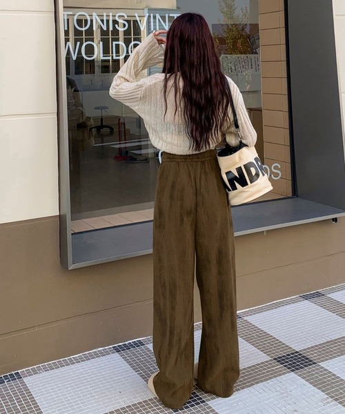 IRADOWL（アイラドール）の「ニュアンスデザインコーデュロイリラックスパンツ（その他パンツ・レディース・ダークグレー/ベージュ/ライトベージュ/ブラック/ブラウン・FREE）」の9枚目の写真