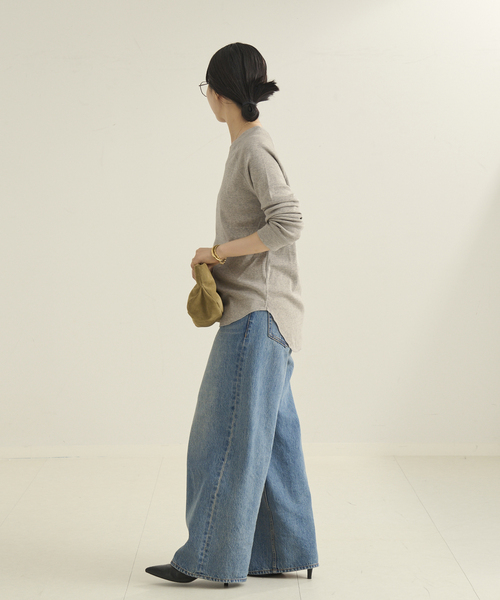 premiumフライス long Tシャツ　ホワイト 追加》premiumフライス long Tシャツ（Tシャツ／カットソー