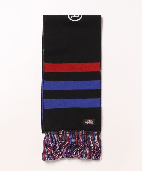 Dickies（ディッキーズ）の「【DICKIES/ディッキーズ】ジャカード3ラインロゴマフラー（マフラー・メンズ・ブルー/ブラック/ブラウン・FREE）」の2枚目の写真