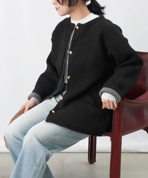 LC/LLL Wフェイスニットカーディガン