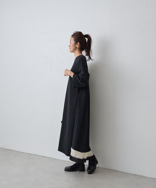 BEARDSLEY（ビアズリー）の「スソプリーツワンピ（ワンピース・レディース・ブラック・FREE）」の3枚目の写真