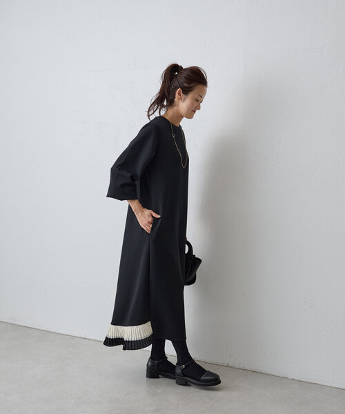 BEARDSLEY（ビアズリー）の「スソプリーツワンピ（ワンピース・レディース・ブラック・FREE）」の5枚目の写真