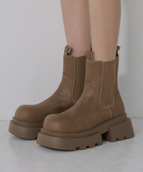 【セール】※※トラックソールサイドゴアショートブーツ／ track sole side gore short boots（ブーツ）｜me+em select（ミームセレクト）