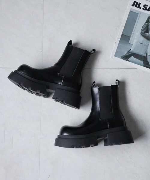 【セール】※※トラックソールサイドゴアショートブーツ／ track sole side gore short boots（ブーツ）｜me+em select（ミームセレクト）