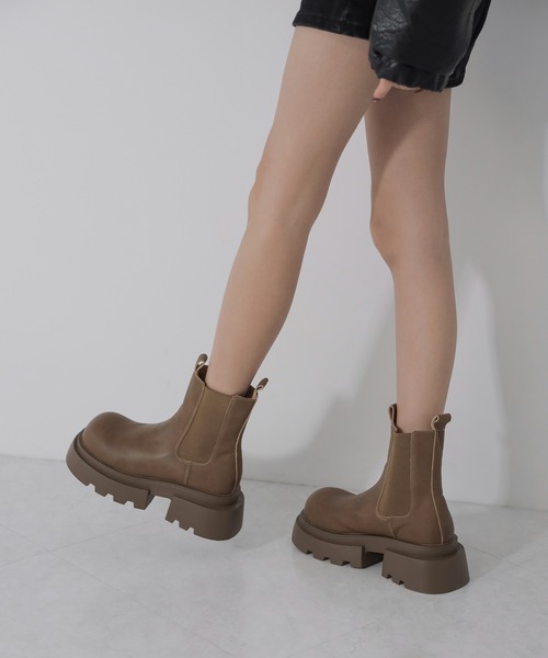 【セール】※※トラックソールサイドゴアショートブーツ／ track sole side gore short boots（ブーツ）｜me+em select（ミームセレクト）