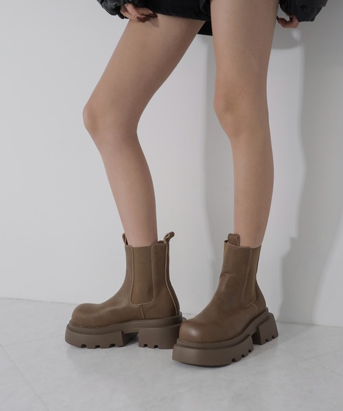 【セール】※※トラックソールサイドゴアショートブーツ／ track sole side gore short boots（ブーツ）｜me+em select（ミームセレクト）