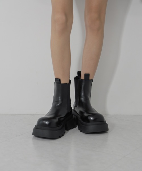 【セール】※※トラックソールサイドゴアショートブーツ／ track sole side gore short boots（ブーツ）｜me+em select（ミームセレクト）