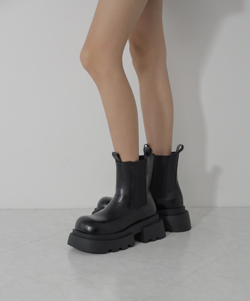 【セール】※※トラックソールサイドゴアショートブーツ／ track sole side gore short boots（ブーツ）｜me+em select（ミームセレクト）