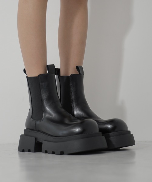 【セール】※※トラックソールサイドゴアショートブーツ／ track sole side gore short boots（ブーツ）｜me+em select（ミームセレクト）