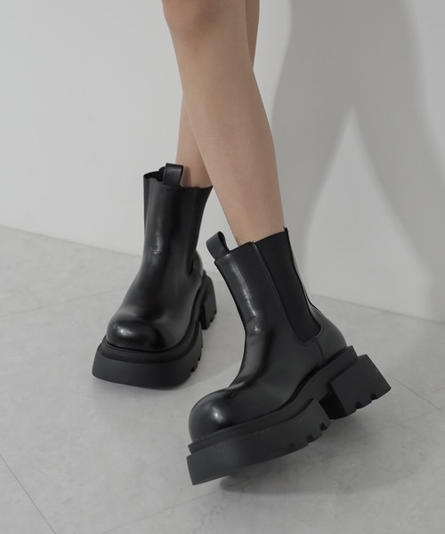 【セール】※※トラックソールサイドゴアショートブーツ／ track sole side gore short boots（ブーツ）｜me+em select（ミームセレクト）