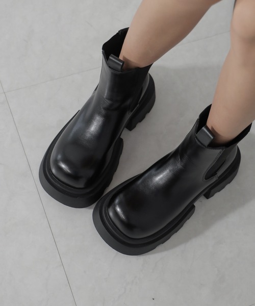 【セール】※※トラックソールサイドゴアショートブーツ／ track sole side gore short boots（ブーツ）｜me+em select（ミームセレクト）