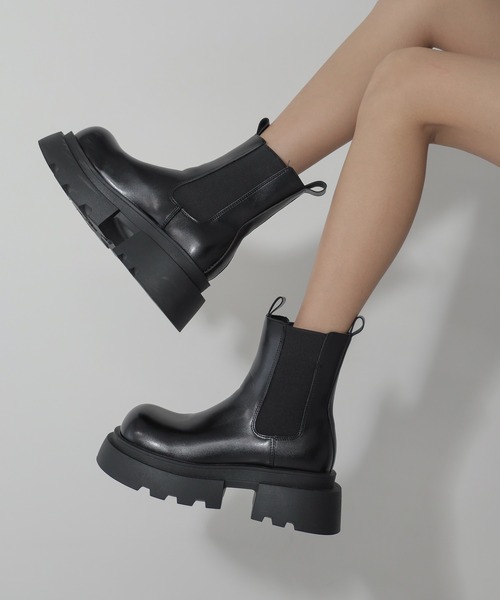 【セール】※※トラックソールサイドゴアショートブーツ／ track sole side gore short boots（ブーツ）｜me+em select（ミームセレクト）