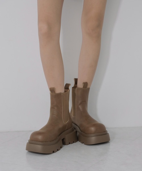 【セール】※※トラックソールサイドゴアショートブーツ／ track sole side gore short boots（ブーツ）｜me+em select（ミームセレクト）