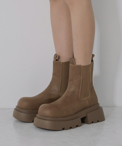 【セール】※※トラックソールサイドゴアショートブーツ／ track sole side gore short boots（ブーツ）｜me+em select（ミームセレクト）