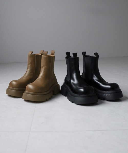 【セール】※※トラックソールサイドゴアショートブーツ／ track sole side gore short boots（ブーツ）｜me+em select（ミームセレクト）