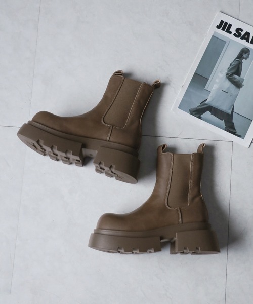 【セール】※※トラックソールサイドゴアショートブーツ／ track sole side gore short boots（ブーツ）｜me+em select（ミームセレクト）