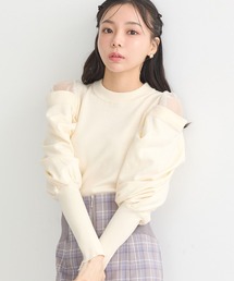 袖シアードレーププルオーバー