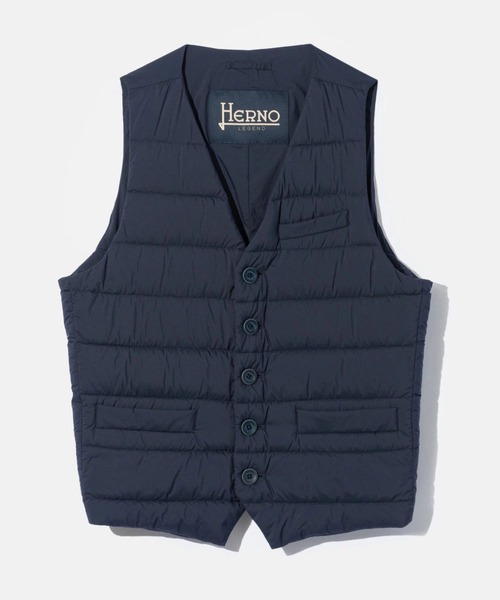 HERNO(ヘルノ)の「HERNO DOWN VEST ヘルノ ダウンベスト(ダウンベスト・メンズ・ブラック/ブルー/グレー系2/ネイビー系1・44/46/50/48/54/52)」の4枚目の写真