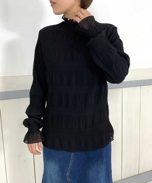 CRB（シーアールビー）の「裏起毛シャーリングロンT（Tシャツ/カットソー・レディース・ブラック/オフホワイト/ベージュ・F）」の11枚目の写真